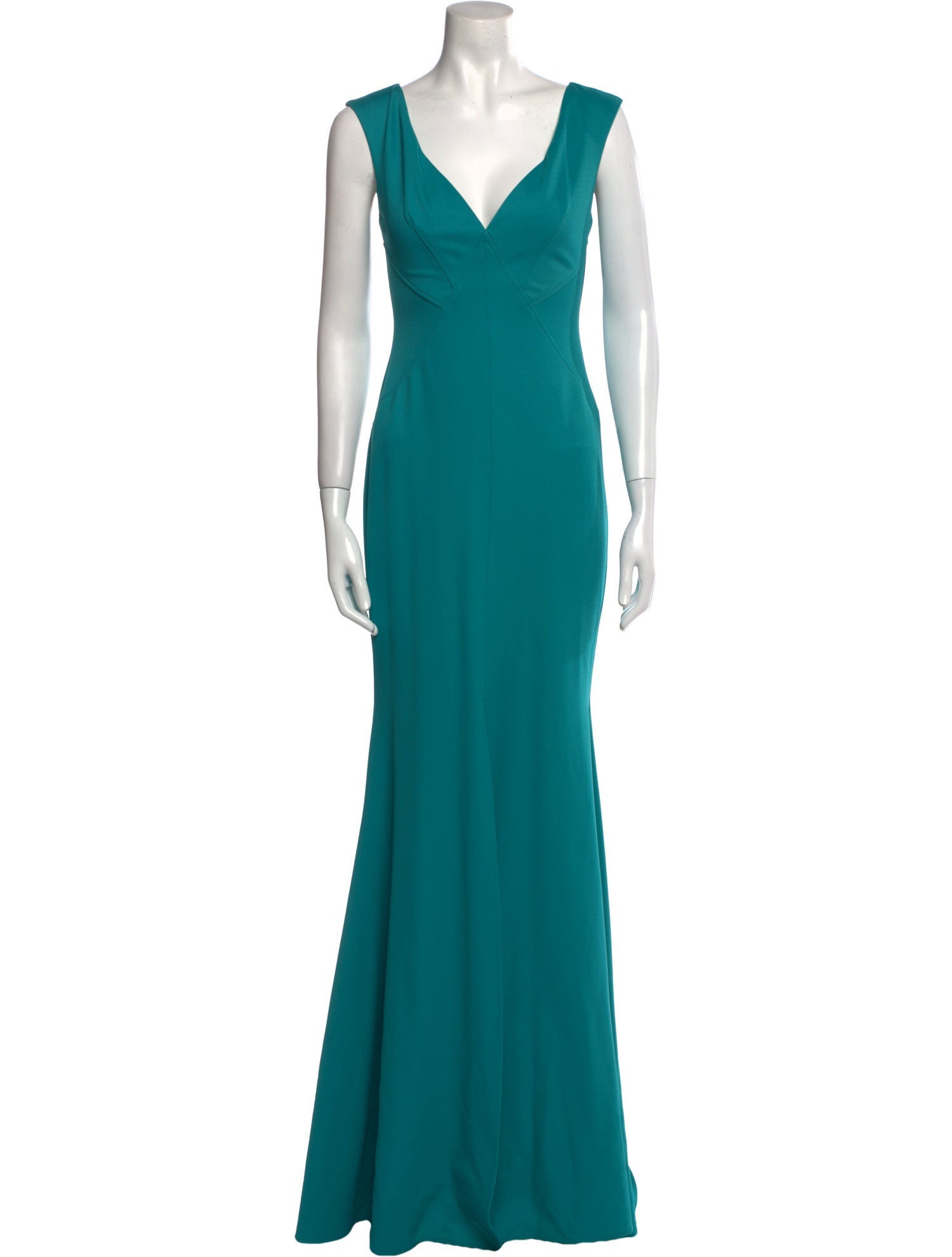 ZAC Zac Posen V-Neck Long Dress