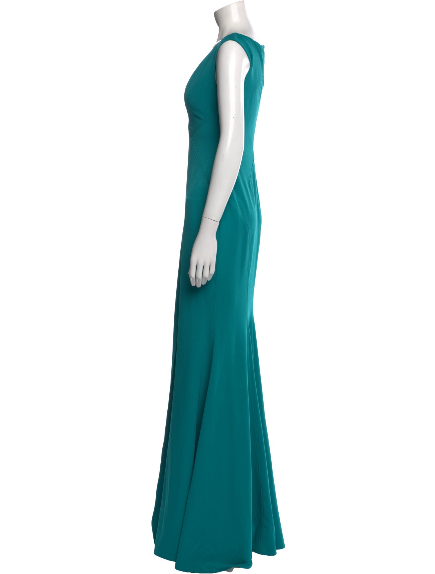 ZAC Zac Posen V-Neck Long Dress