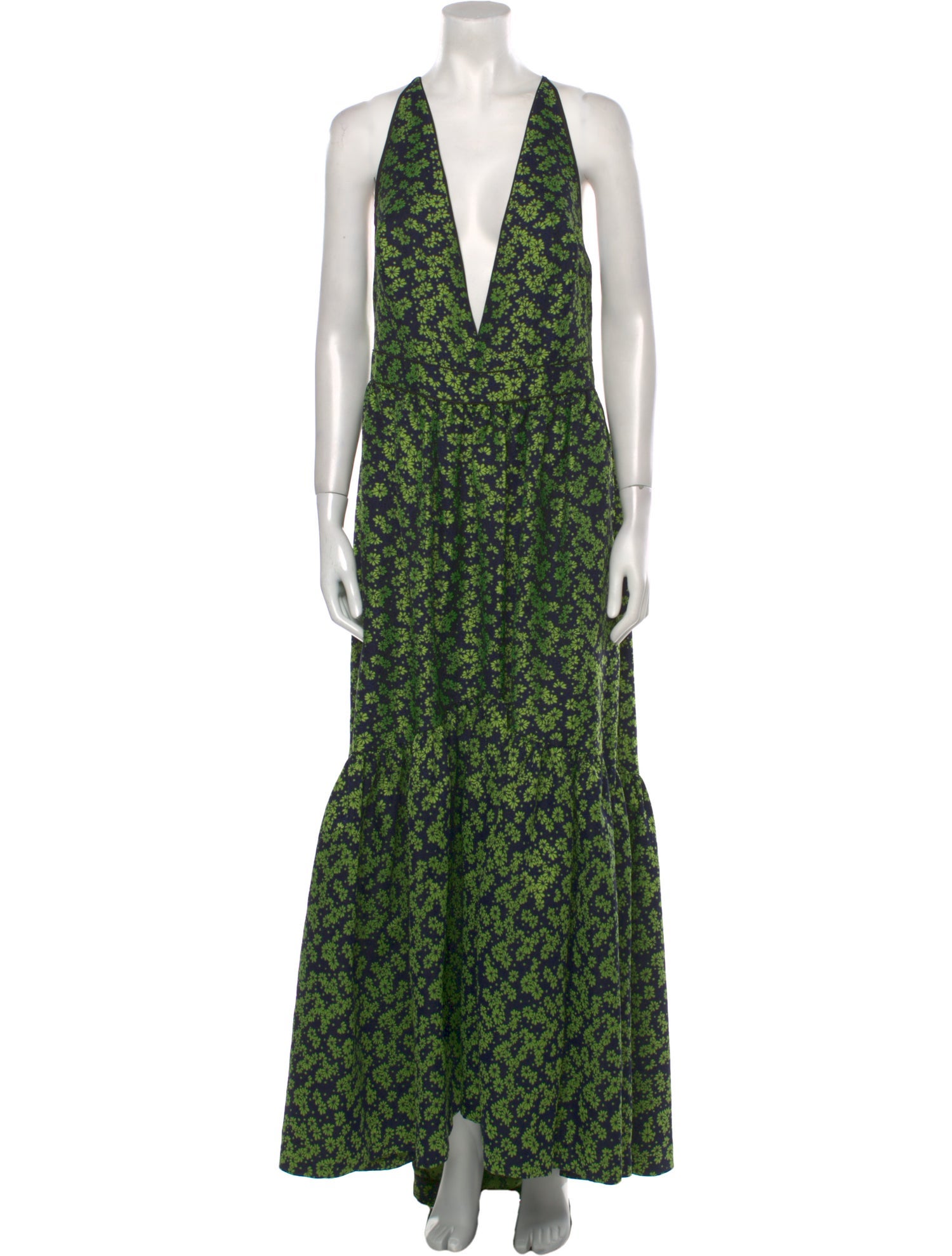 ZAC Zac Posen Floral Print Long Dress