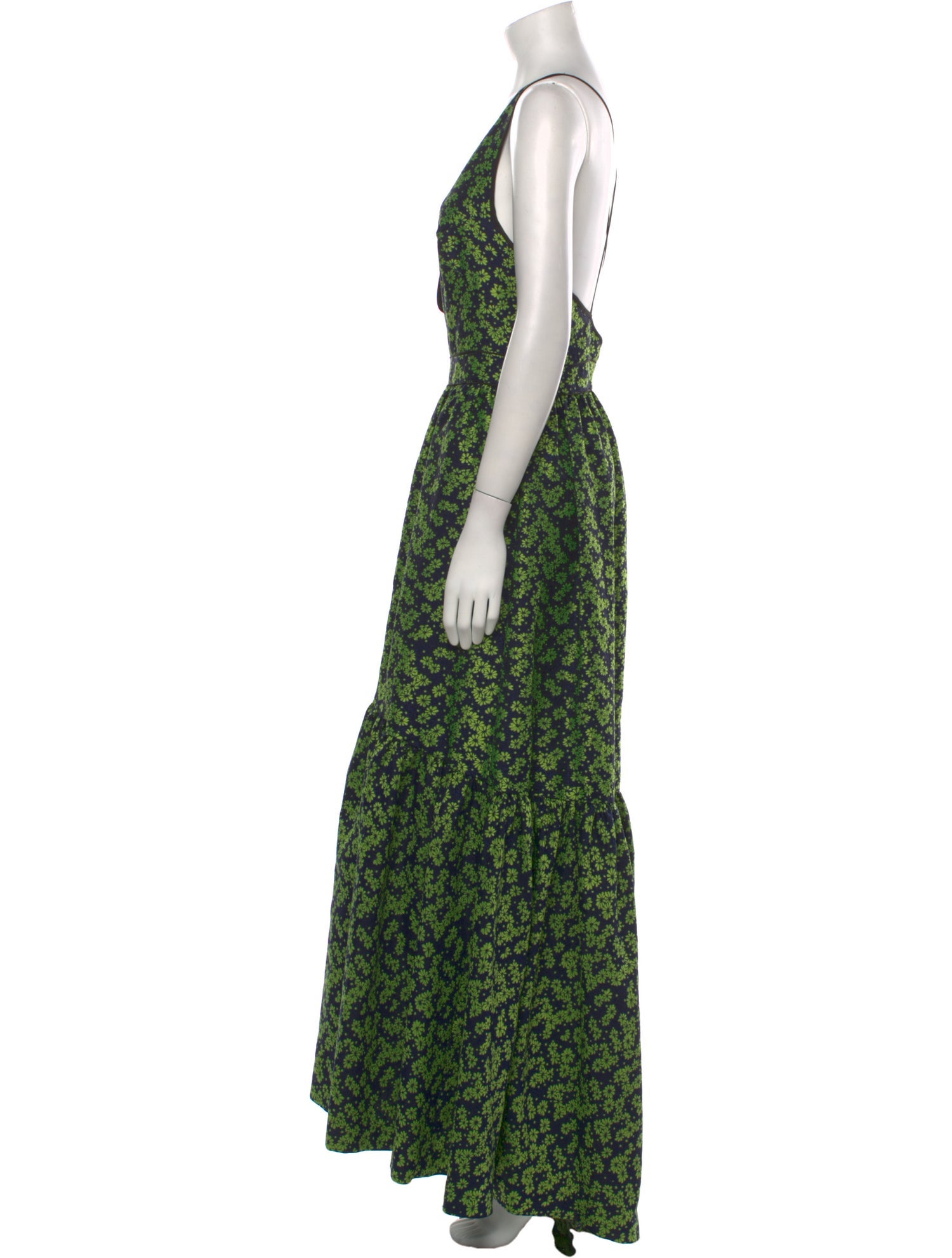 ZAC Zac Posen Floral Print Long Dress
