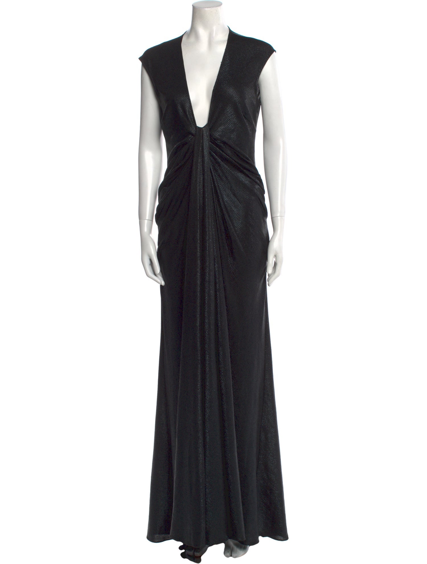 ZAC Zac Posen Zac Posen V-Neck Long Dress