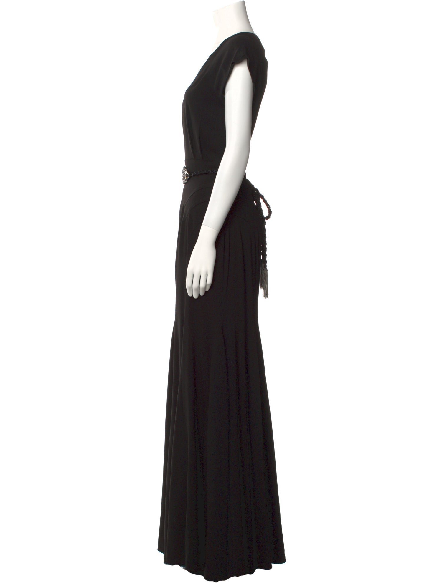 ZAC Zac Posen Scoop Neck Long Dress