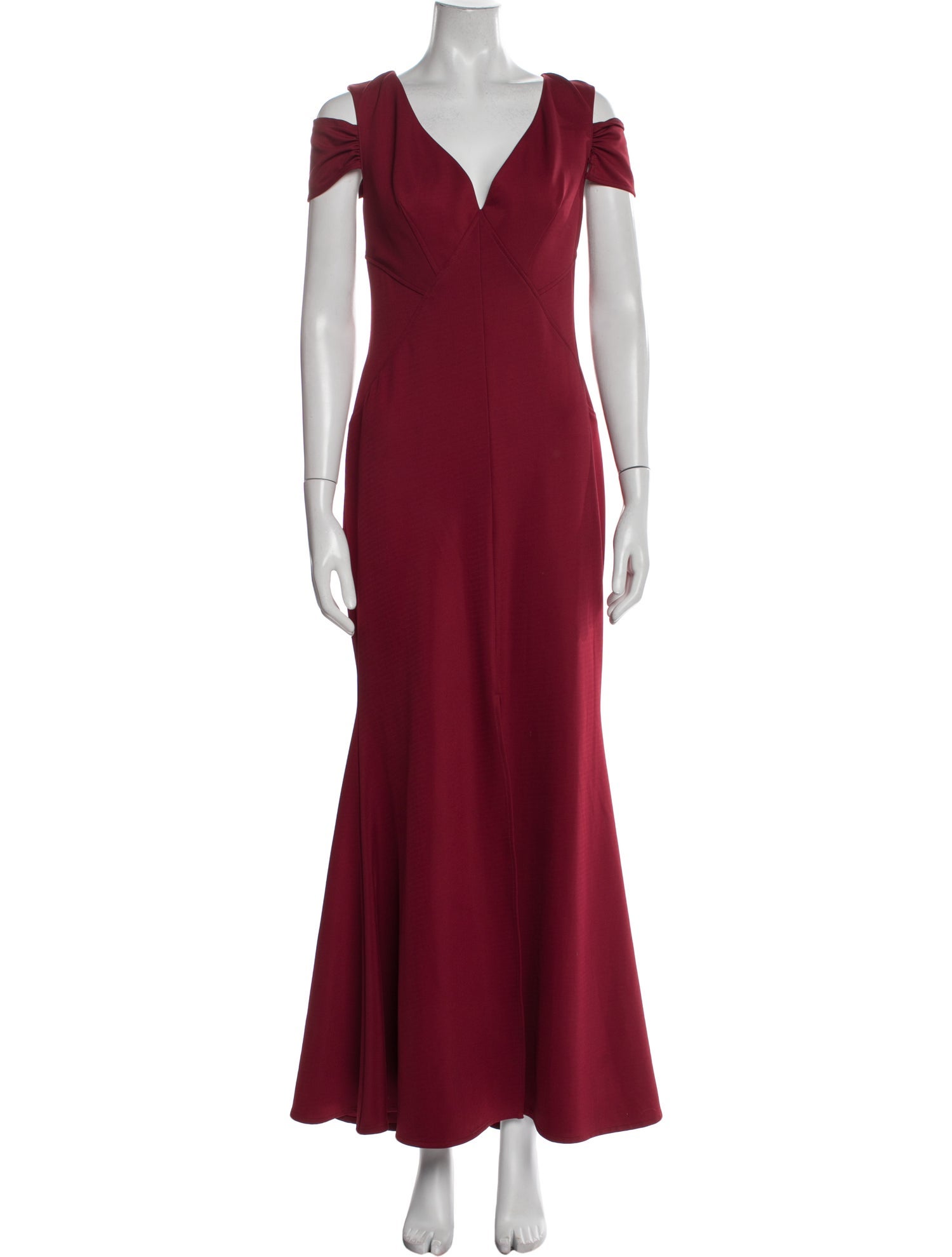 ZAC Zac Posen V-Neck Long Dress