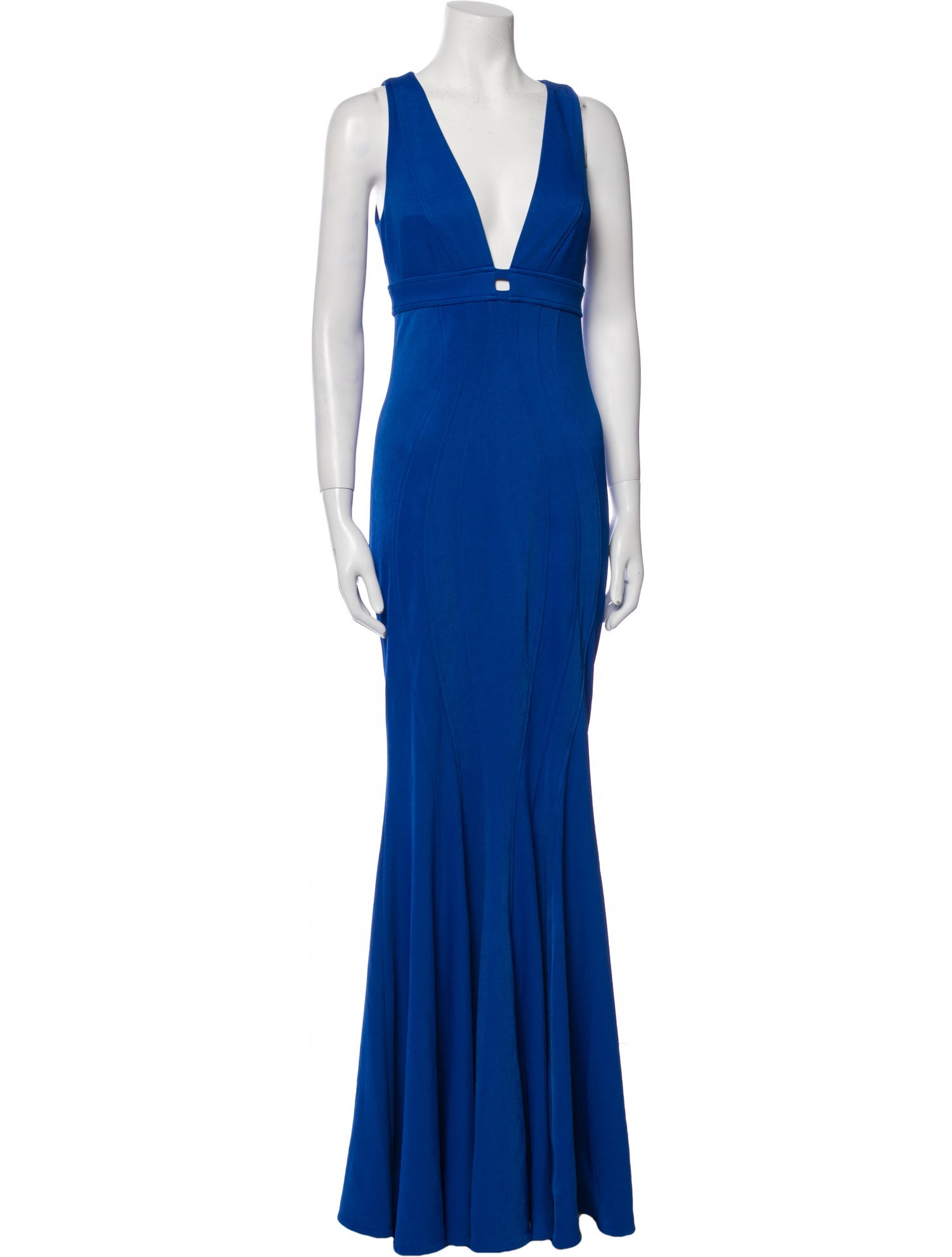 ZAC Zac Posen V-Neck Long Dress