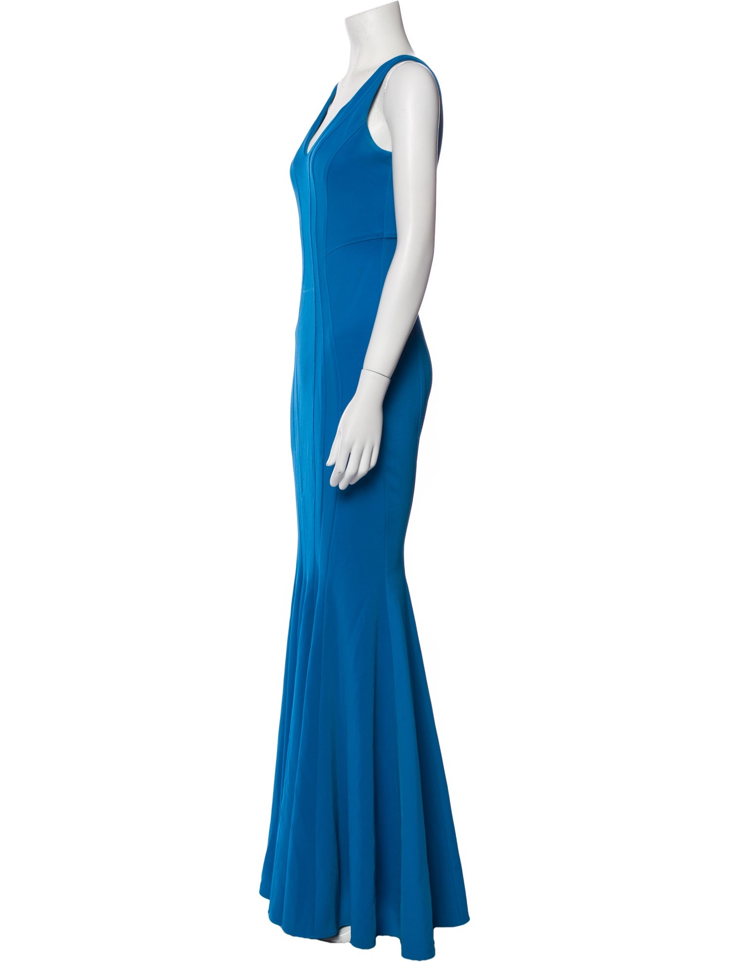 ZAC Zac Posen V-Neck Long Dress