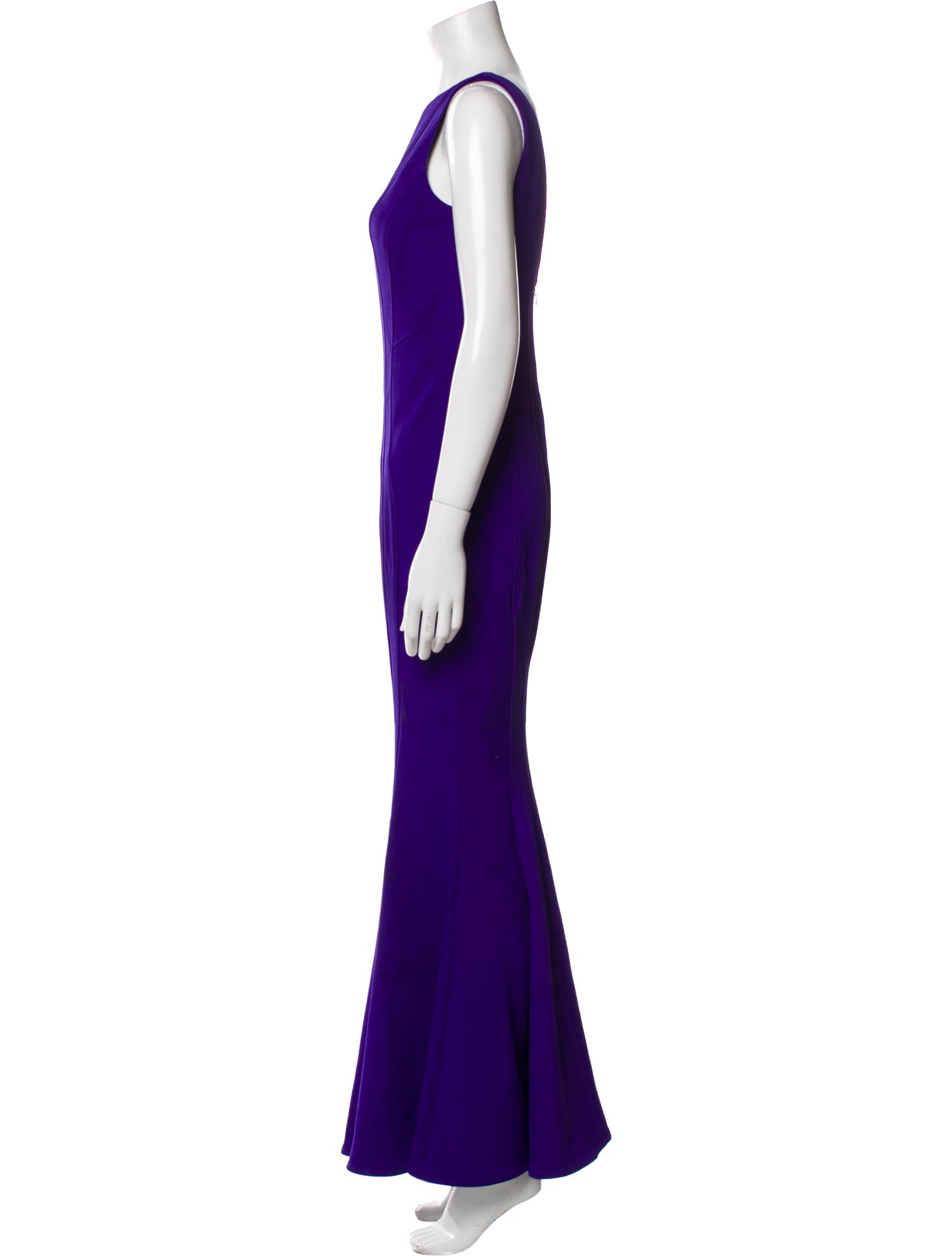 ZAC Zac Posen Scoop Neck Long Dress