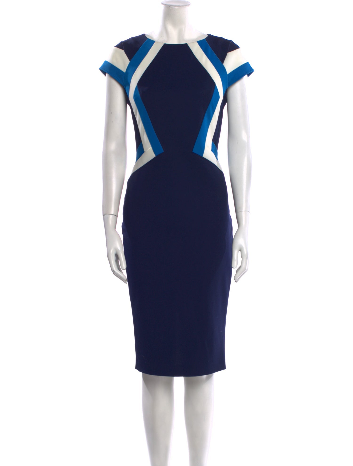 ZAC Zac Posen Colorblock Pattern Knee-Length Dress