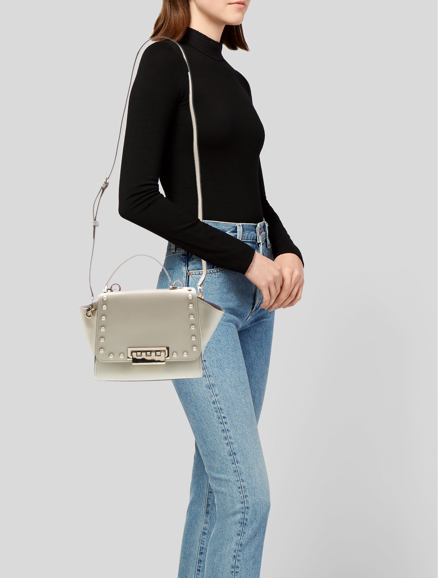 ZAC Zac Posen Leather Top Handle Bag