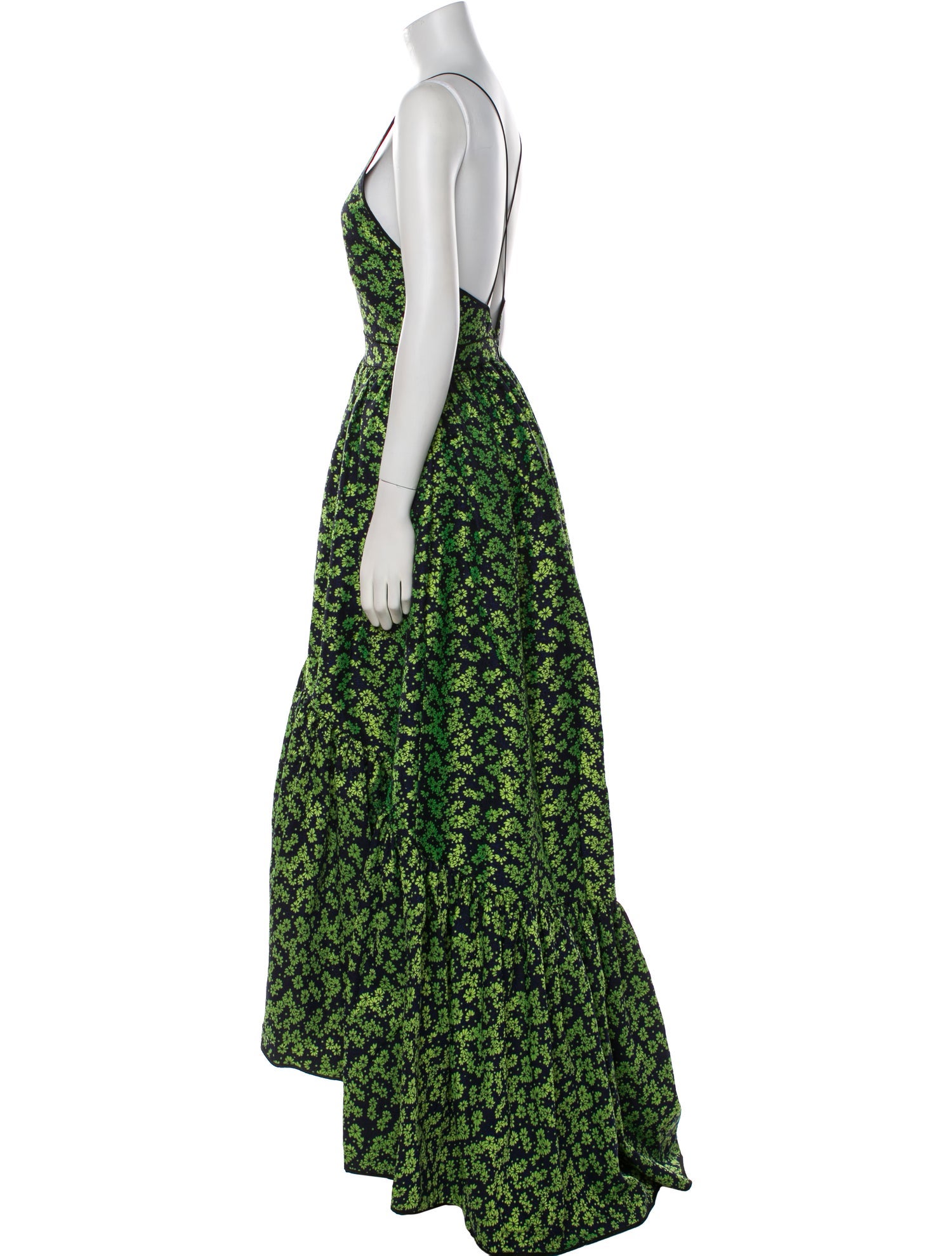 ZAC Zac Posen Floral Print Long Dress