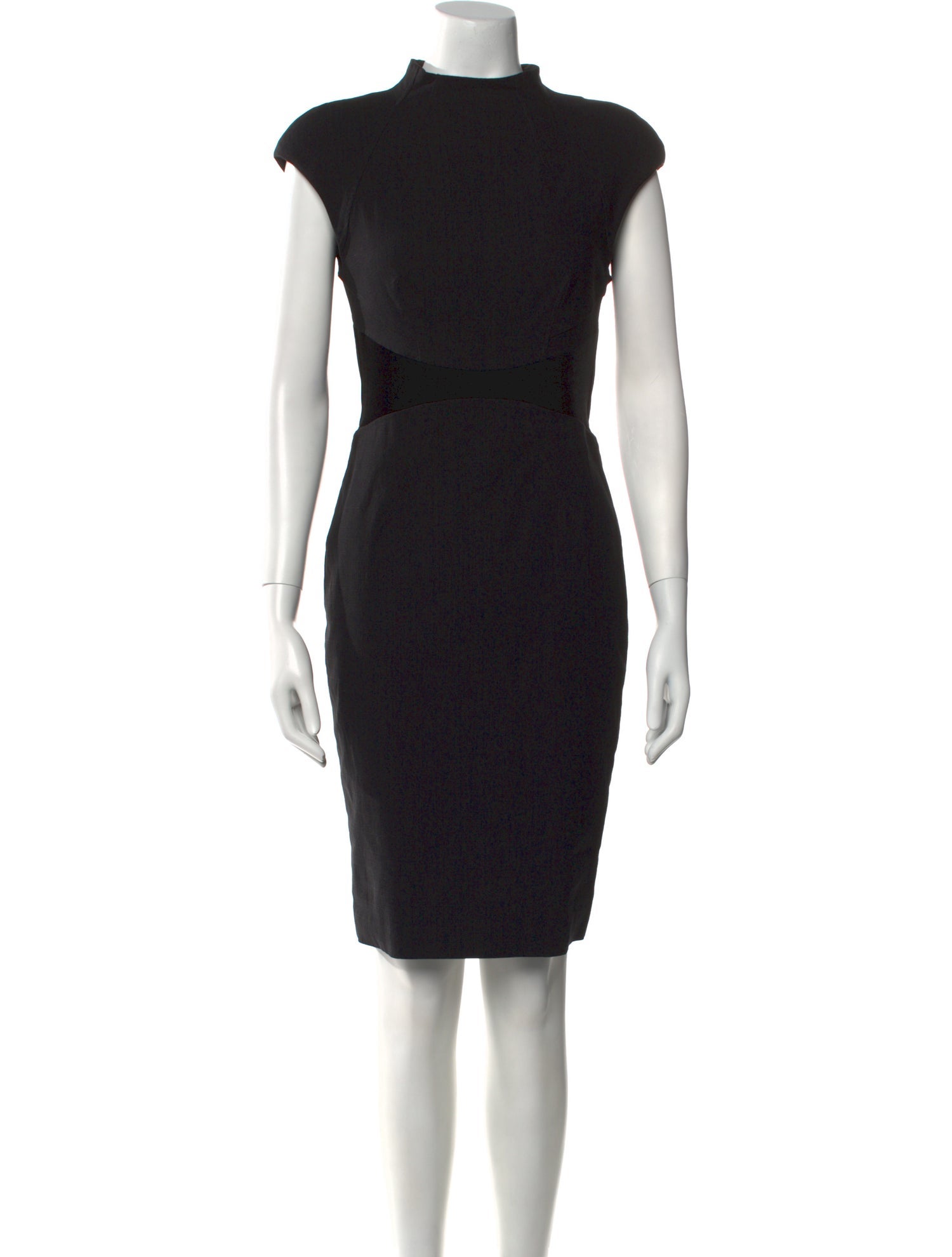 ZAC Zac Posen Mock Neck Knee-Length Dress