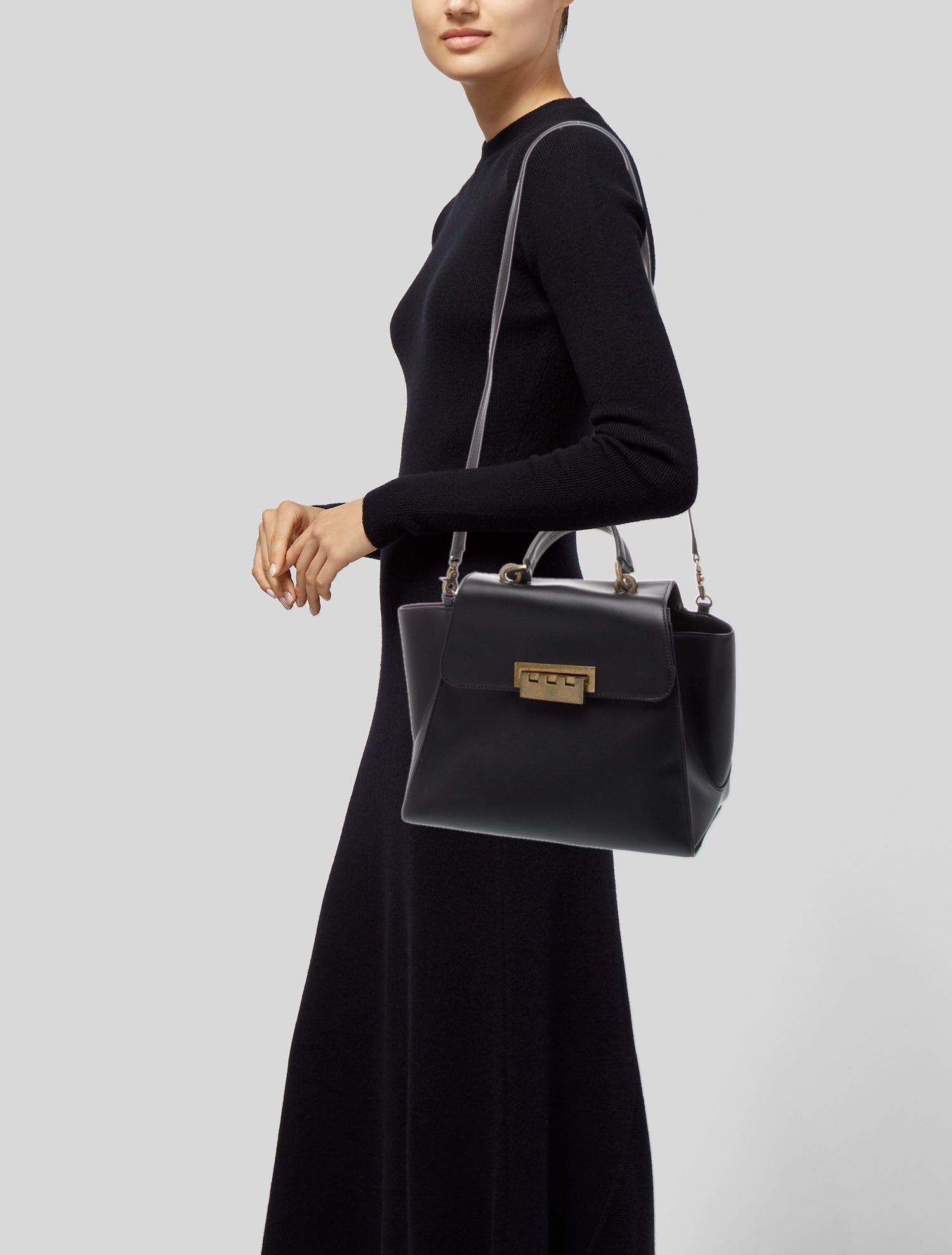 ZAC Zac Posen Leather Top Handle Bag