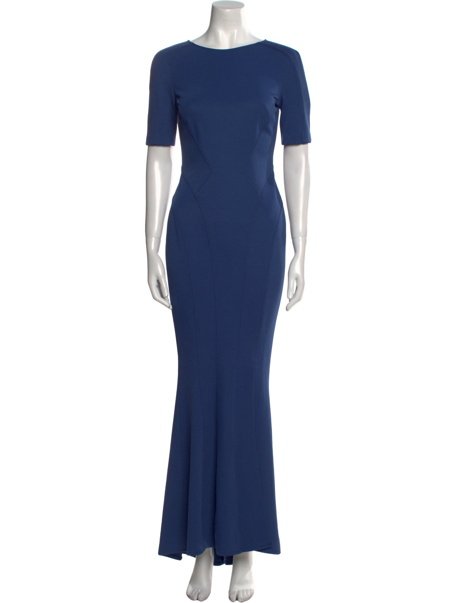 ZAC Zac Posen Crew Neck Long Dress