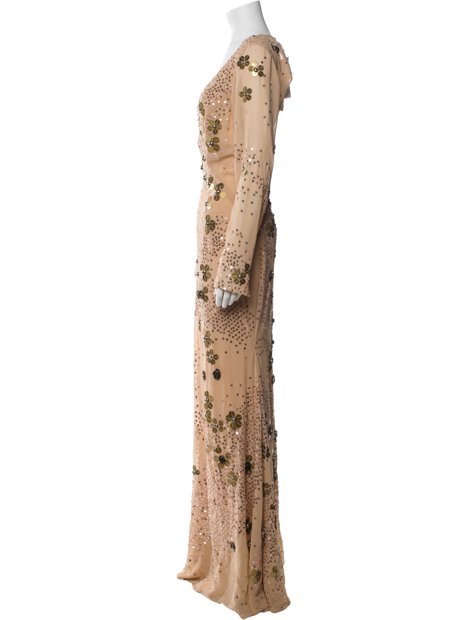 ZAC Zac Posen Patterned Long Dress w/ Tags