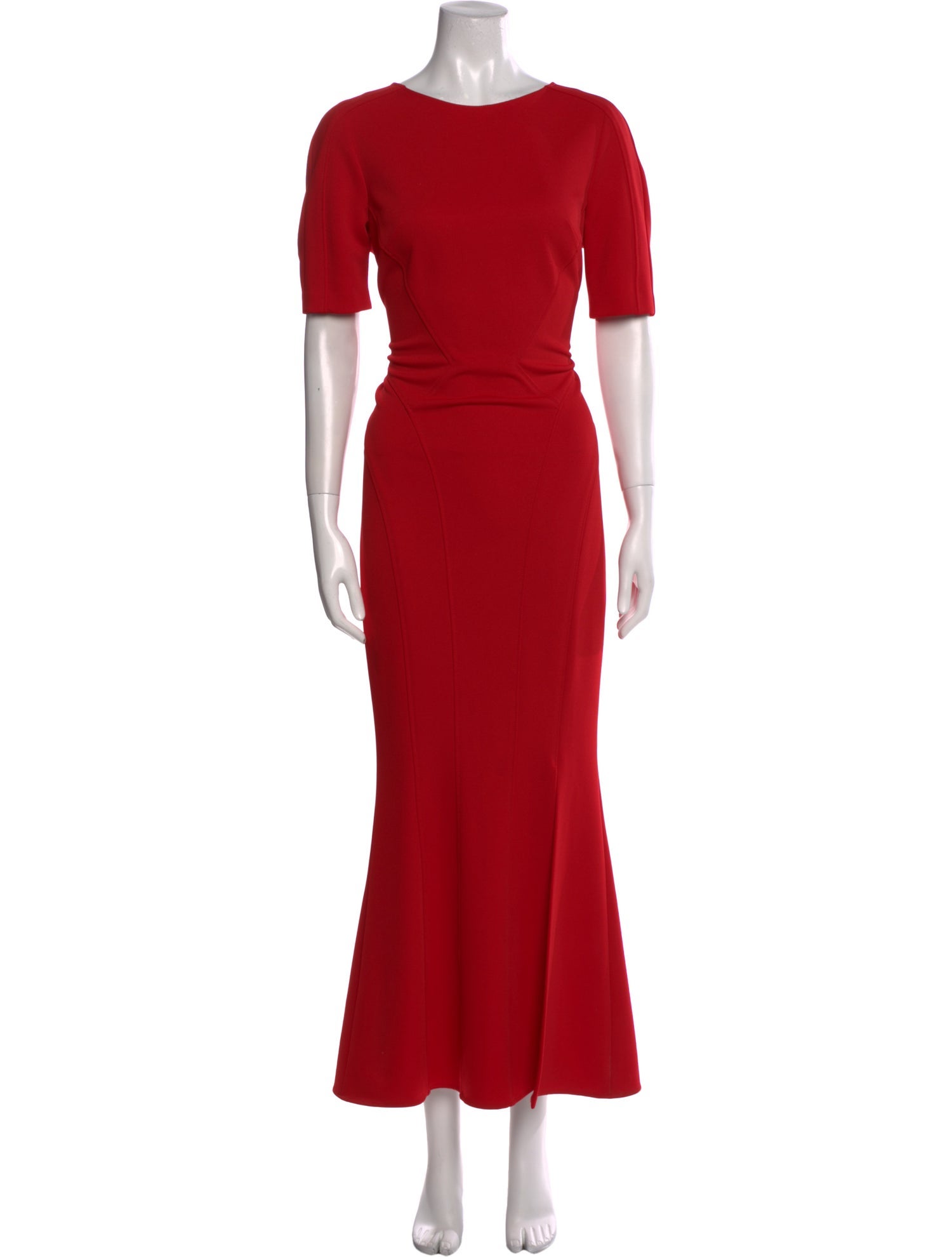 ZAC Zac Posen Crew Neck Long Dress