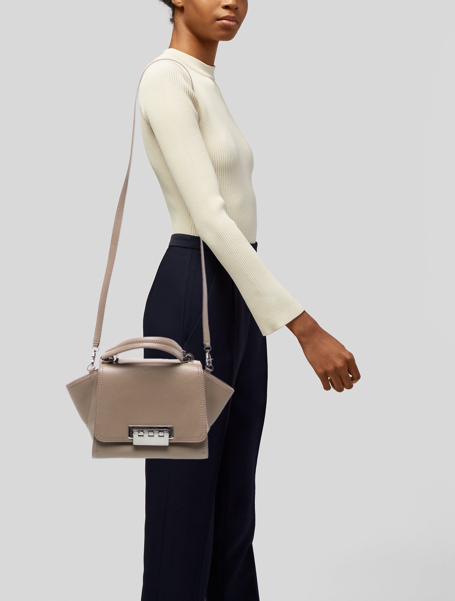 ZAC Zac Posen Leather Top Handle Bag