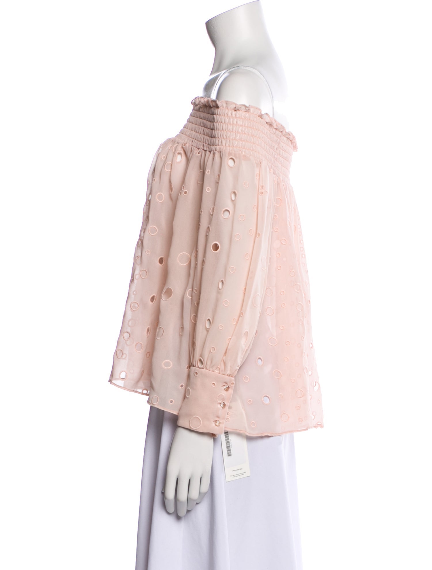 ZAC Zac Posen Lace Pattern Off-The-Shoulder Blouse