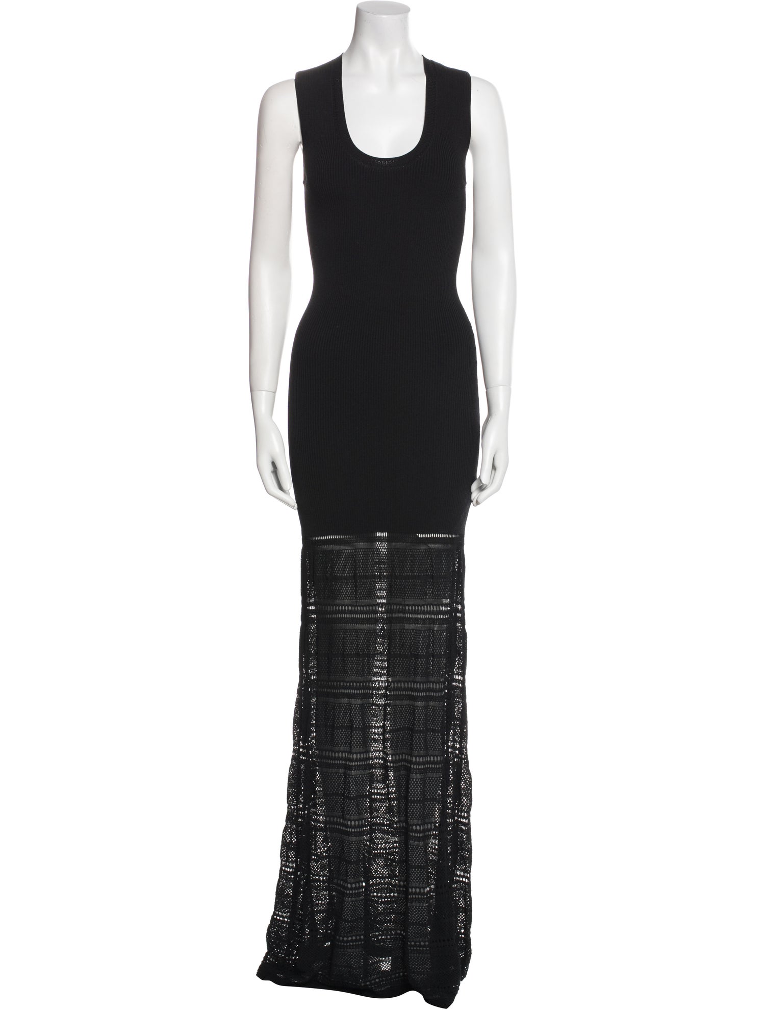 ZAC Zac Posen Scoop Neck Long Dress