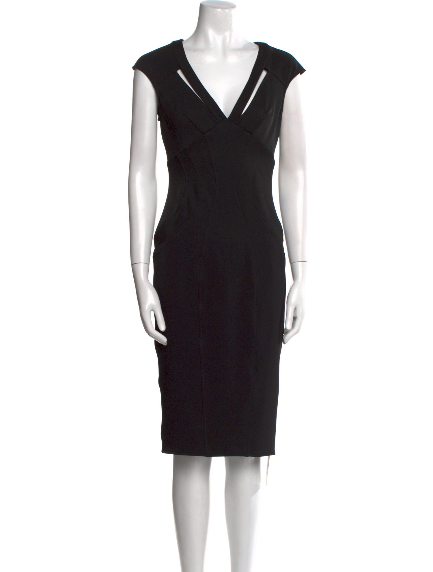 ZAC Zac Posen V-Neck Knee-Length Dress