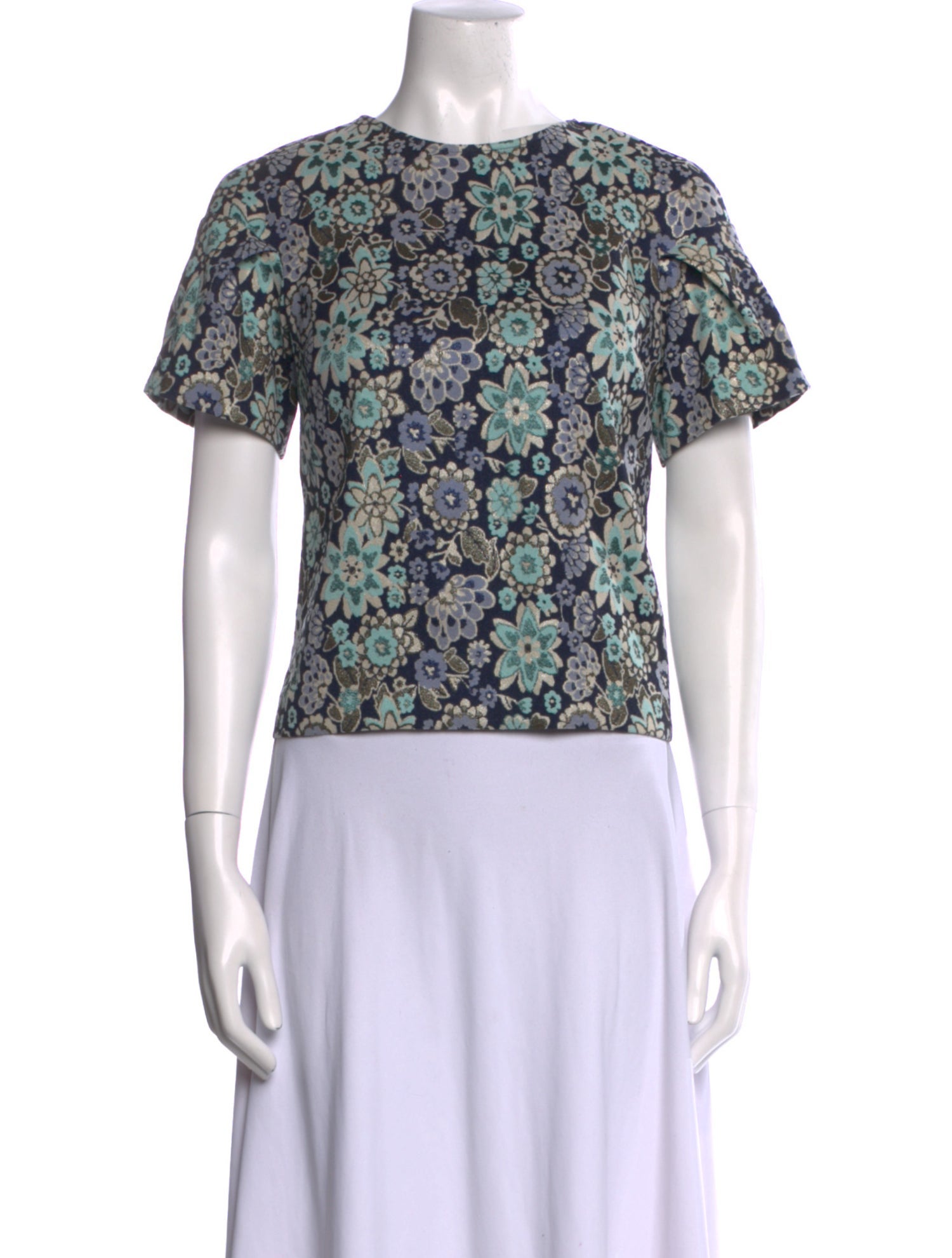 ZAC Zac Posen Floral Print Crew Neck T-Shirt