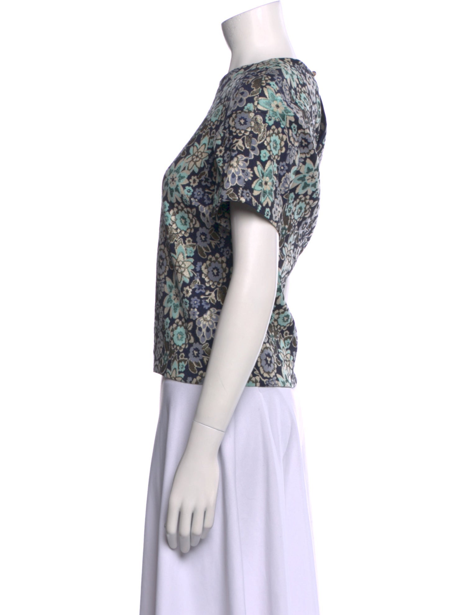 ZAC Zac Posen Floral Print Crew Neck T-Shirt