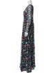 ZAC Zac Posen Floral Print Long Dress