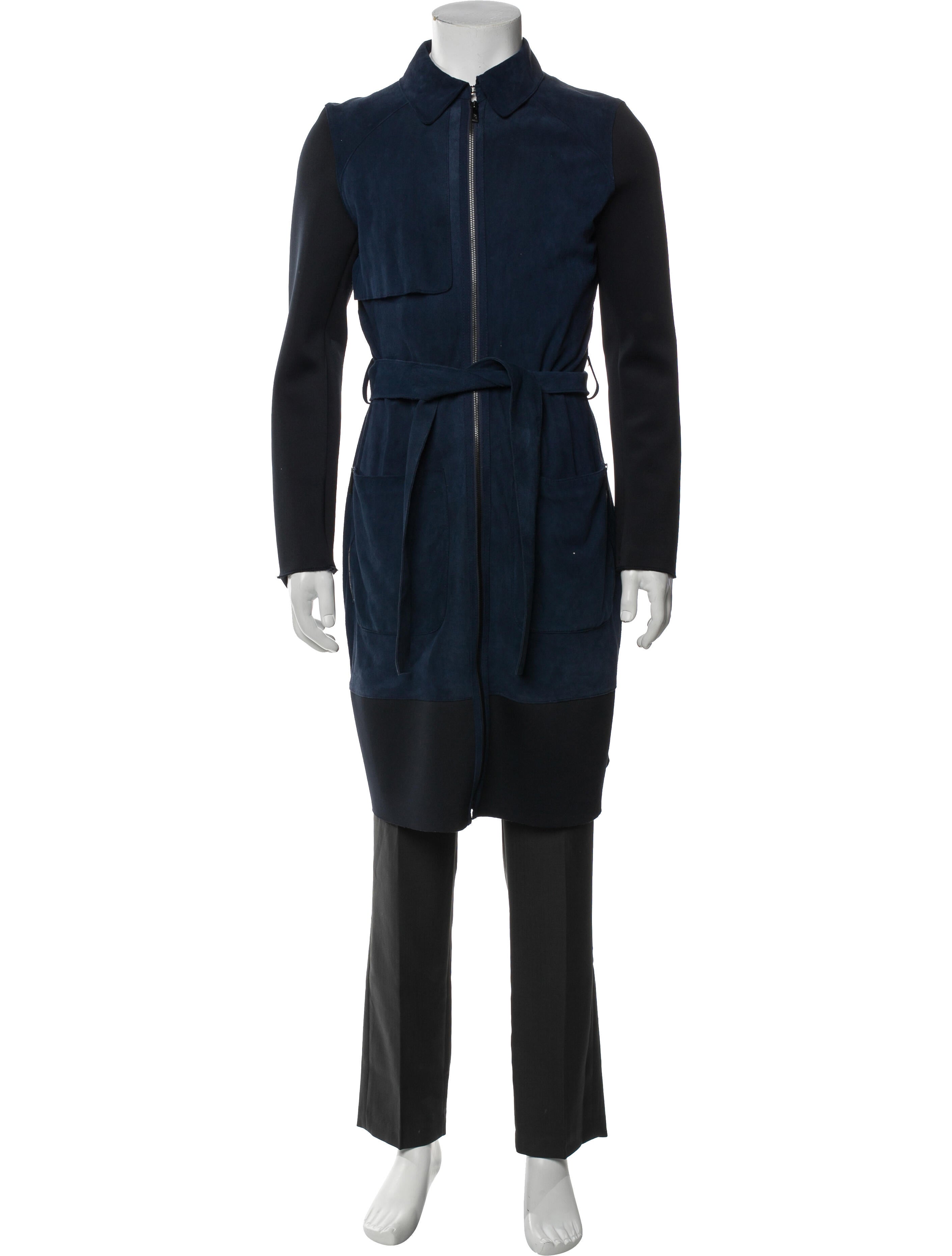 ZAC Zac Posen Suede Trench Coat