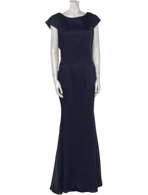 ZAC Zac Posen Bateau Neckline Long Dress