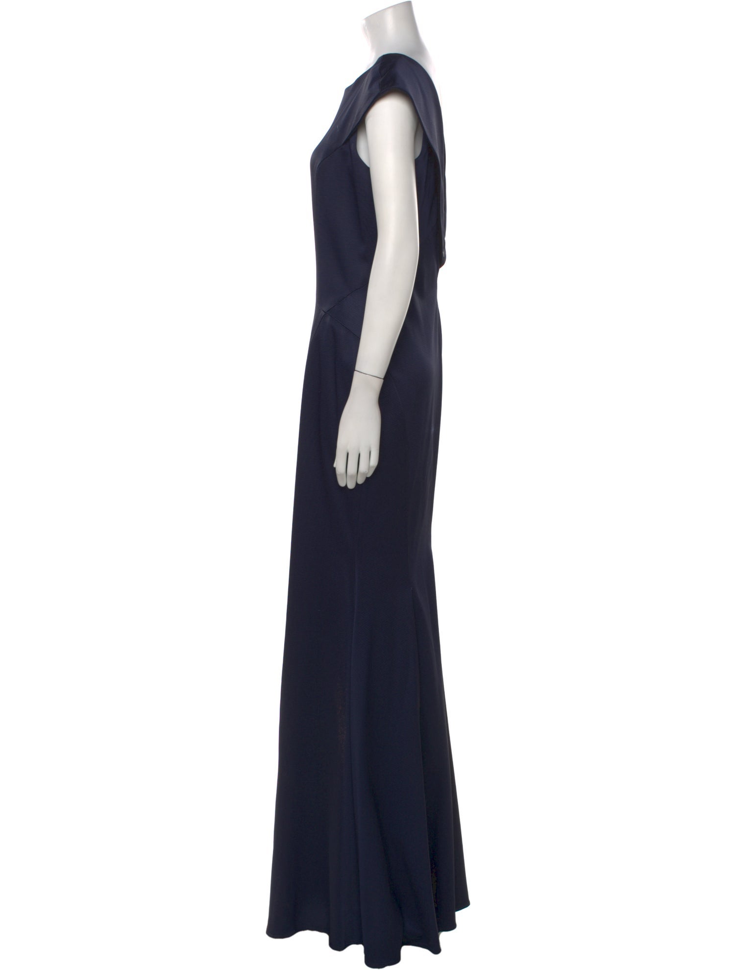 ZAC Zac Posen Bateau Neckline Long Dress