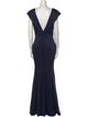 ZAC Zac Posen Bateau Neckline Long Dress
