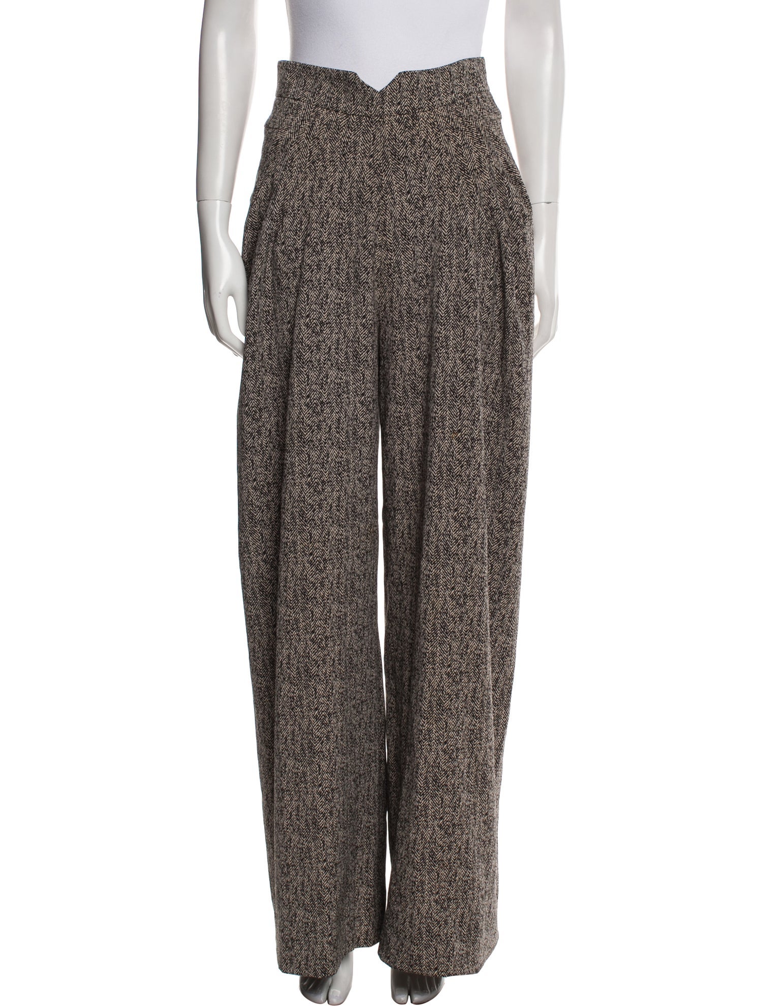 ZAC Zac Posen Printed Wide Leg Pants