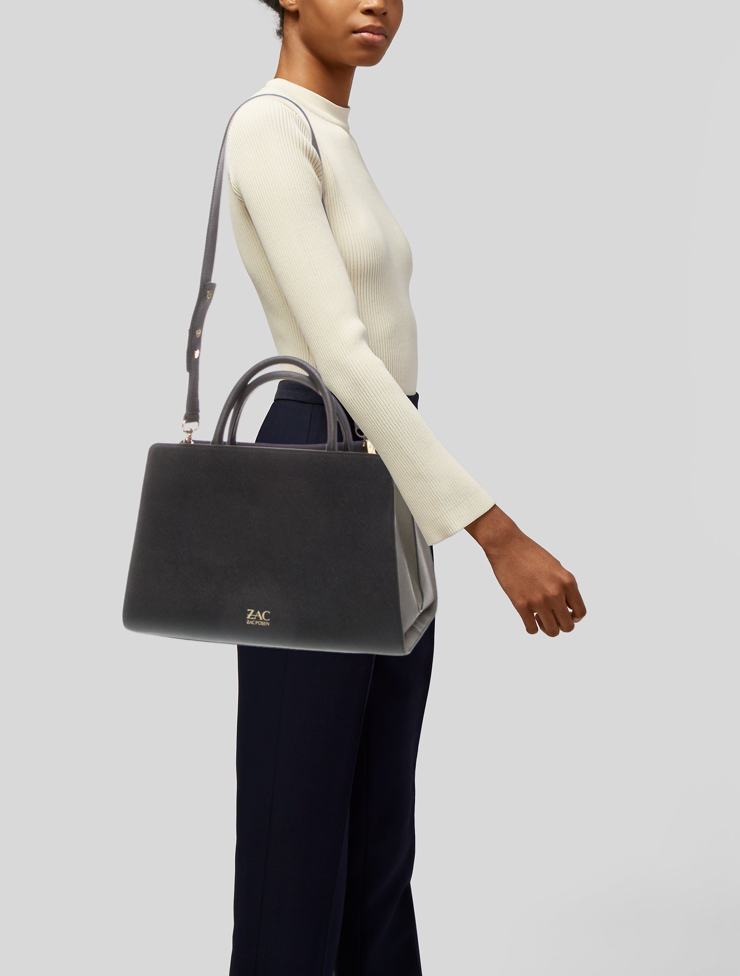 ZAC Zac Posen Leather Top Handle Bag