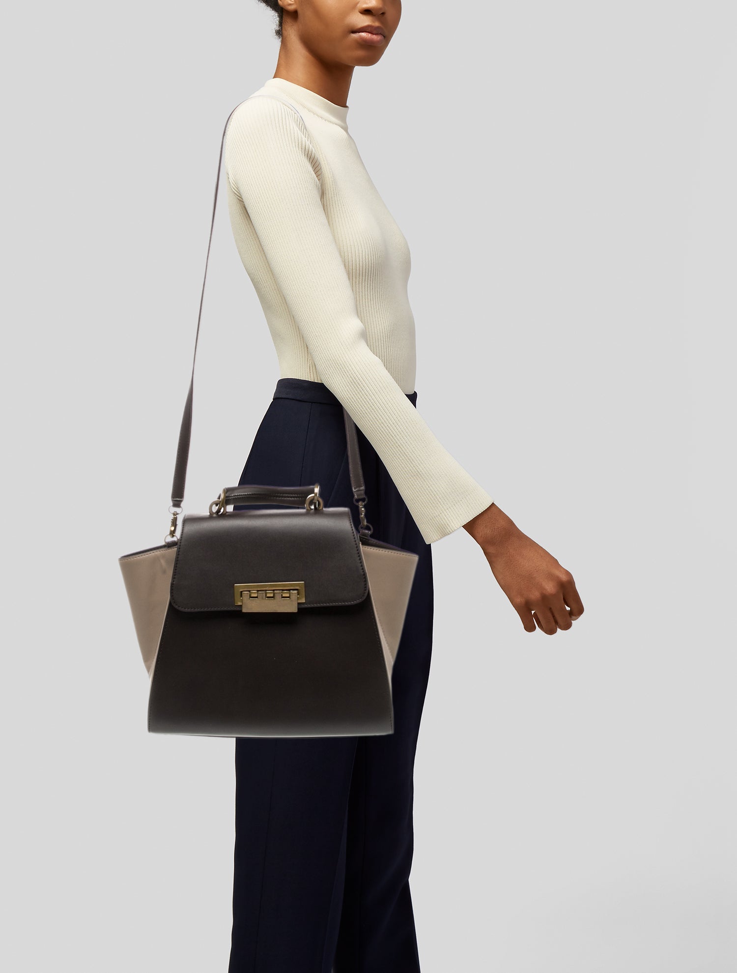 ZAC Zac Posen Leather Top Handle Bag