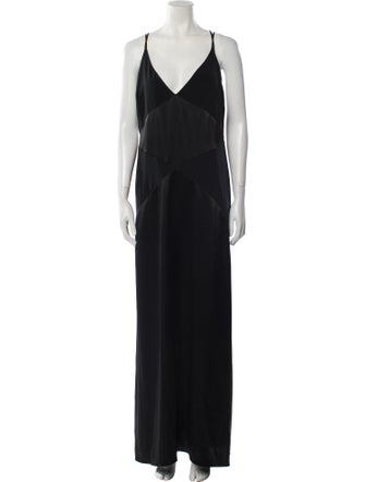 ZAC Zac Posen V-Neck Long Dress