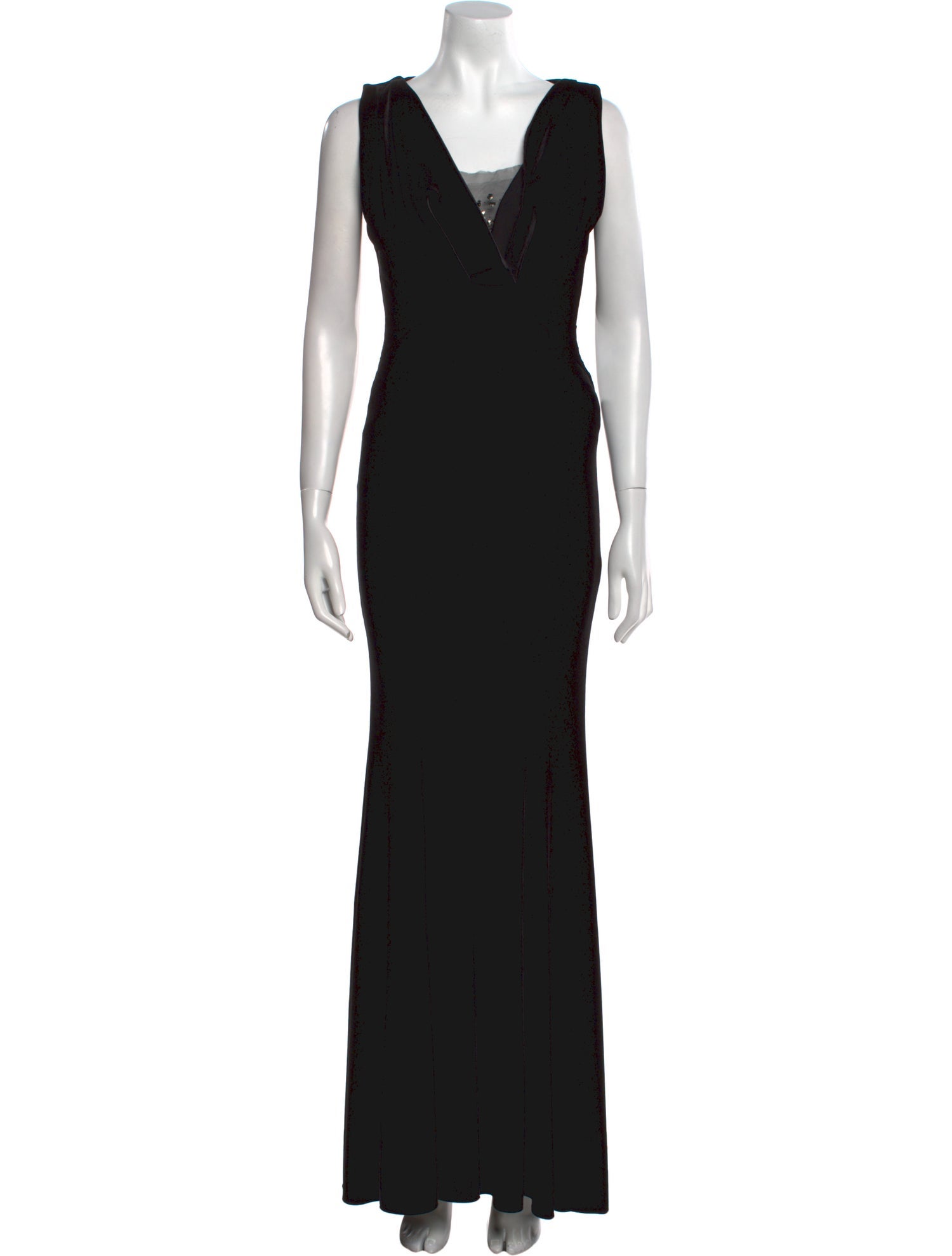 ZAC Zac Posen V-Neck Long Dress