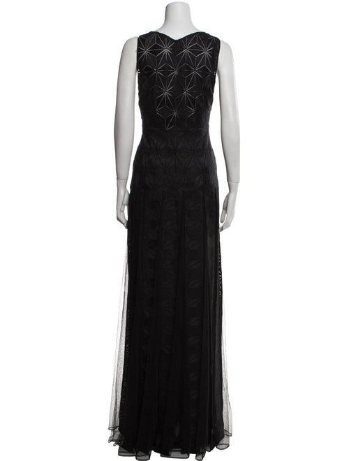 ZAC Zac Posen V-Neck Long Dress