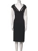 ZAC Zac Posen V-Neck Midi Length Dress