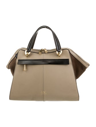 ZAC Zac Posen Leather Top Handle Bag