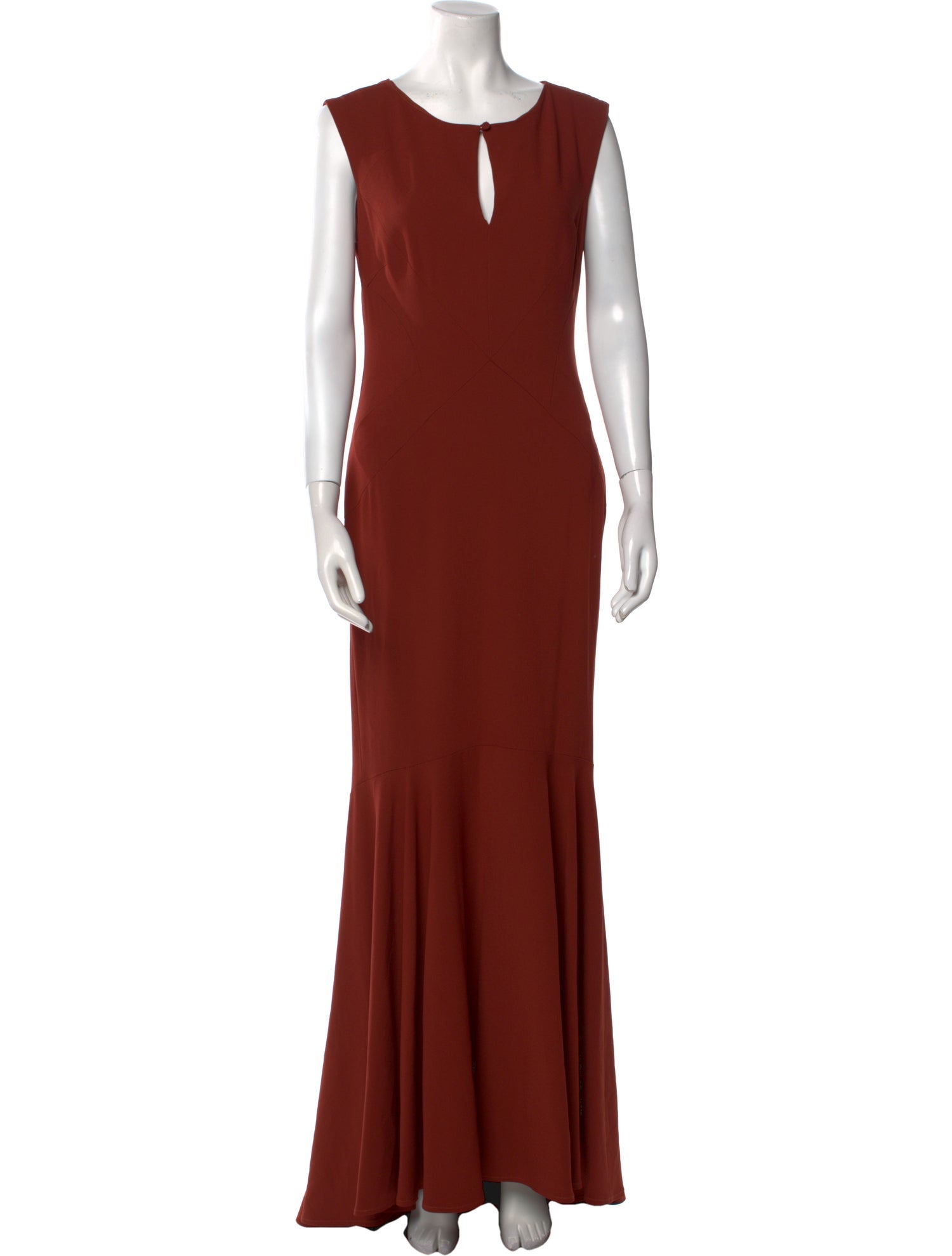 ZAC Zac Posen Crew Neck Long Dress
