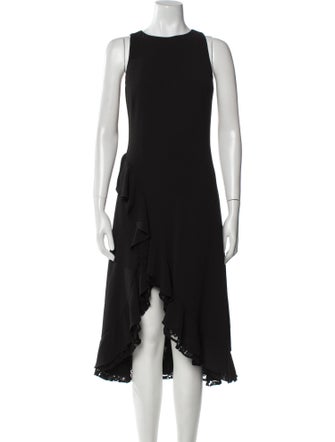 ZAC Zac Posen Crew Neck Midi Length Dress