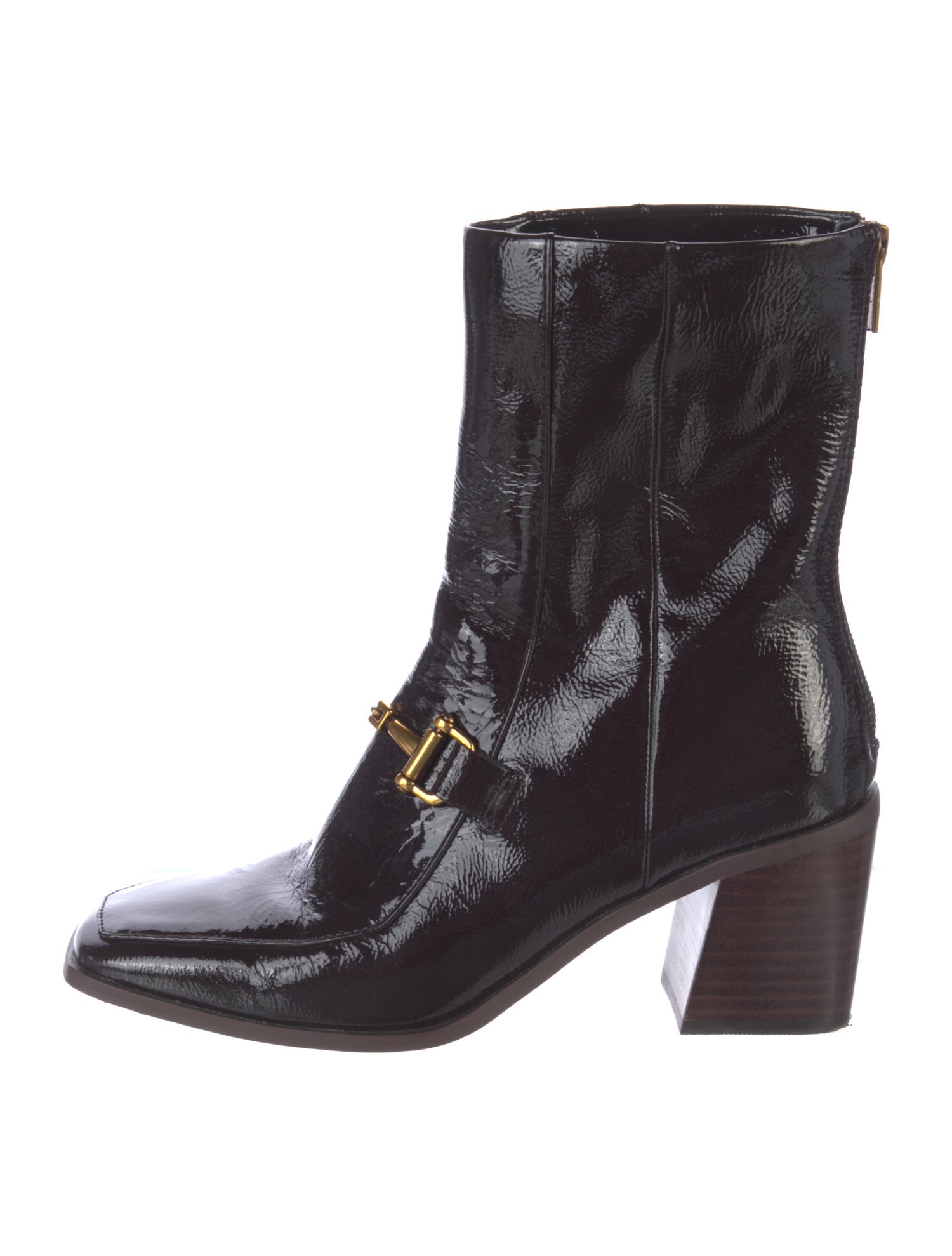 ZAC Zac Posen Patent Leather Western Boots