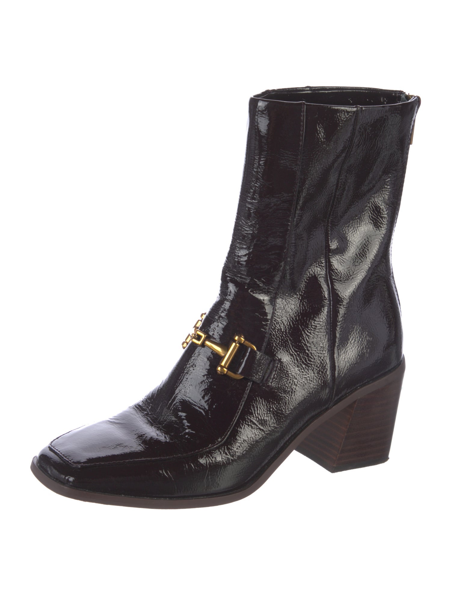 ZAC Zac Posen Patent Leather Western Boots