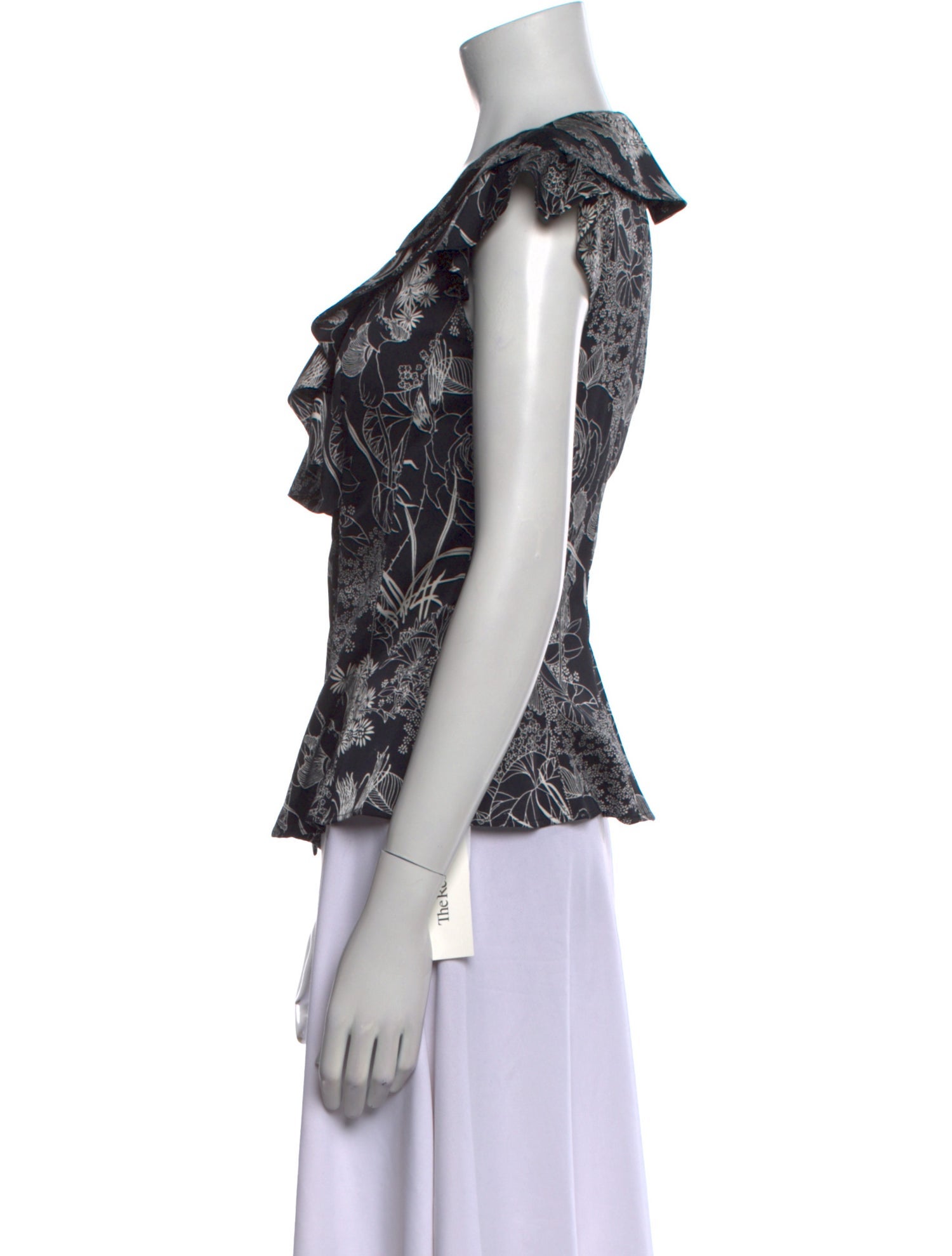 ZAC Zac Posen Printed V-Neck Blouse