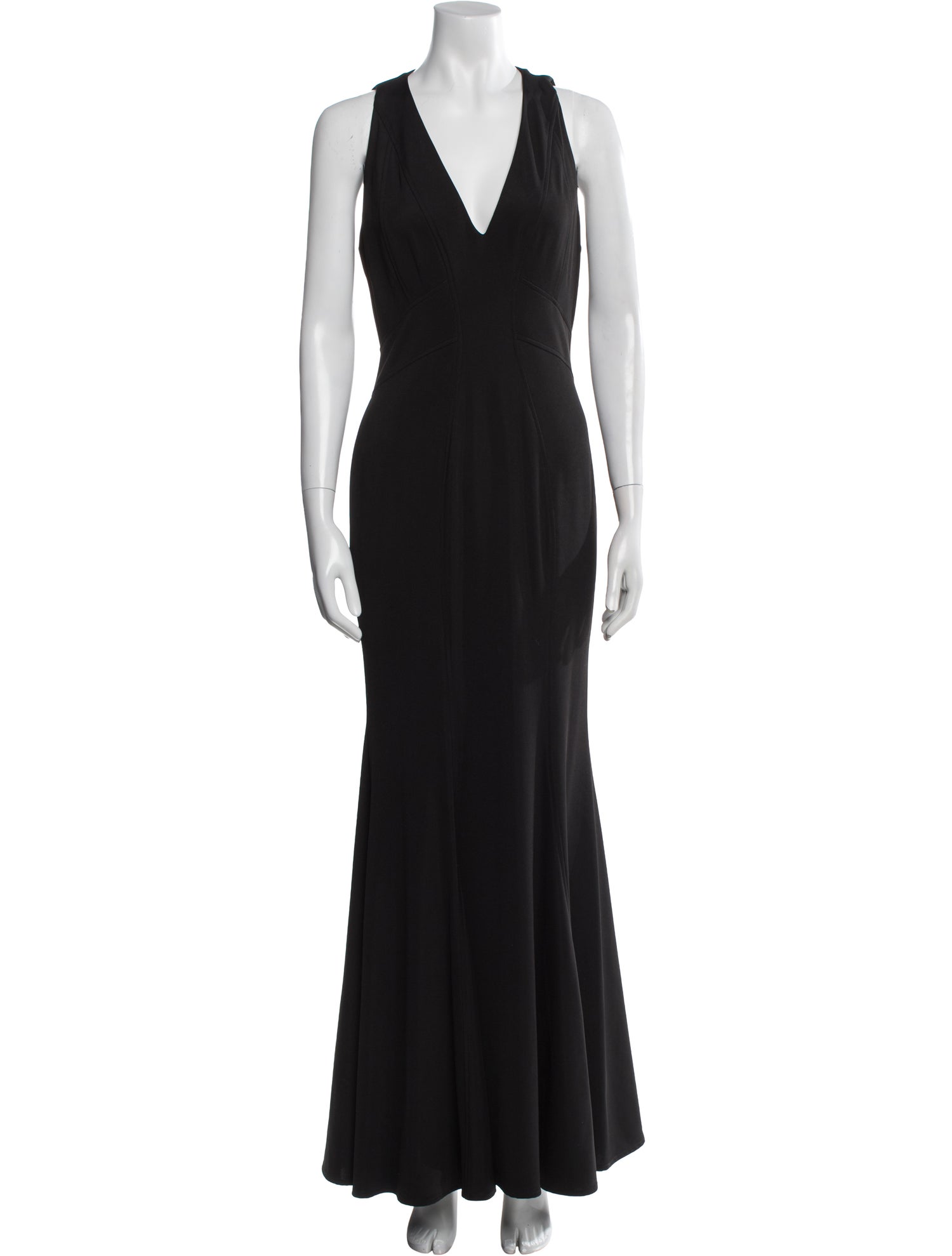 ZAC Zac Posen V-Neck Long Dress