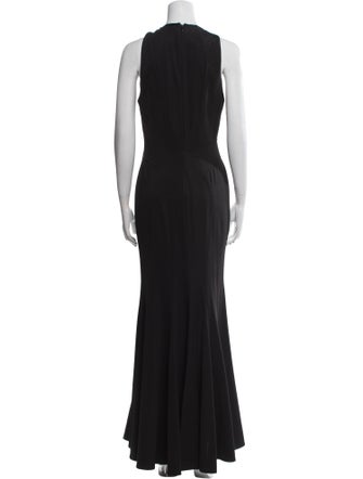ZAC Zac Posen V-Neck Long Dress