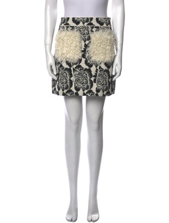 ZAC Zac Posen Floral Print Mini Skirt