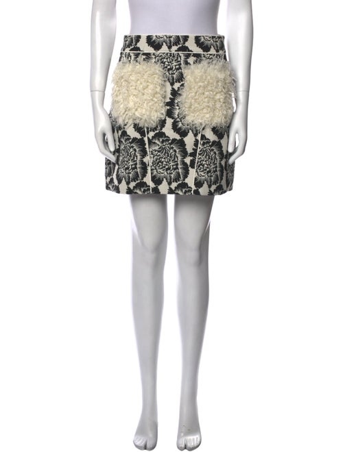 ZAC Zac Posen Floral Print Mini Skirt