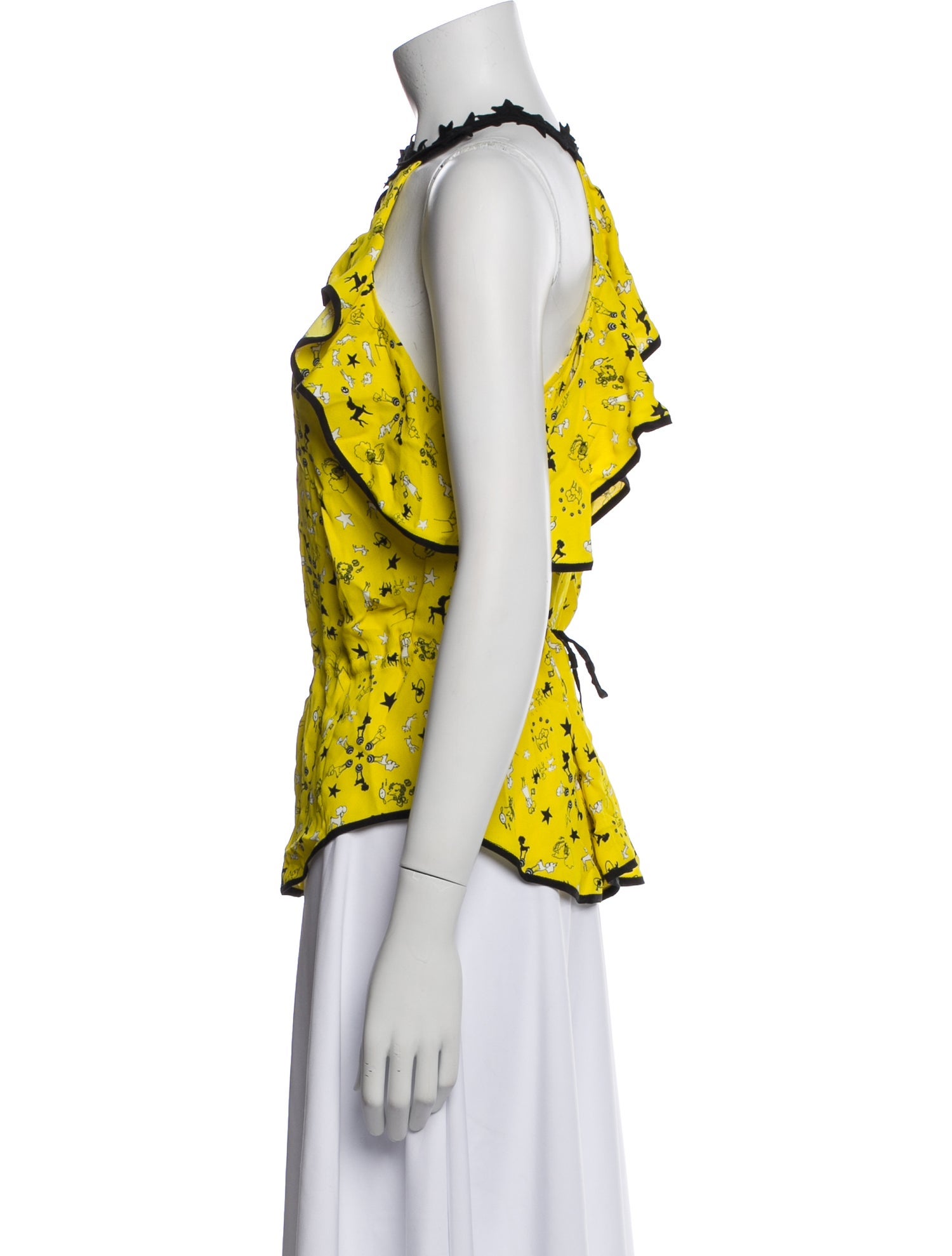 ZAC Zac Posen Printed Halterneck Blouse