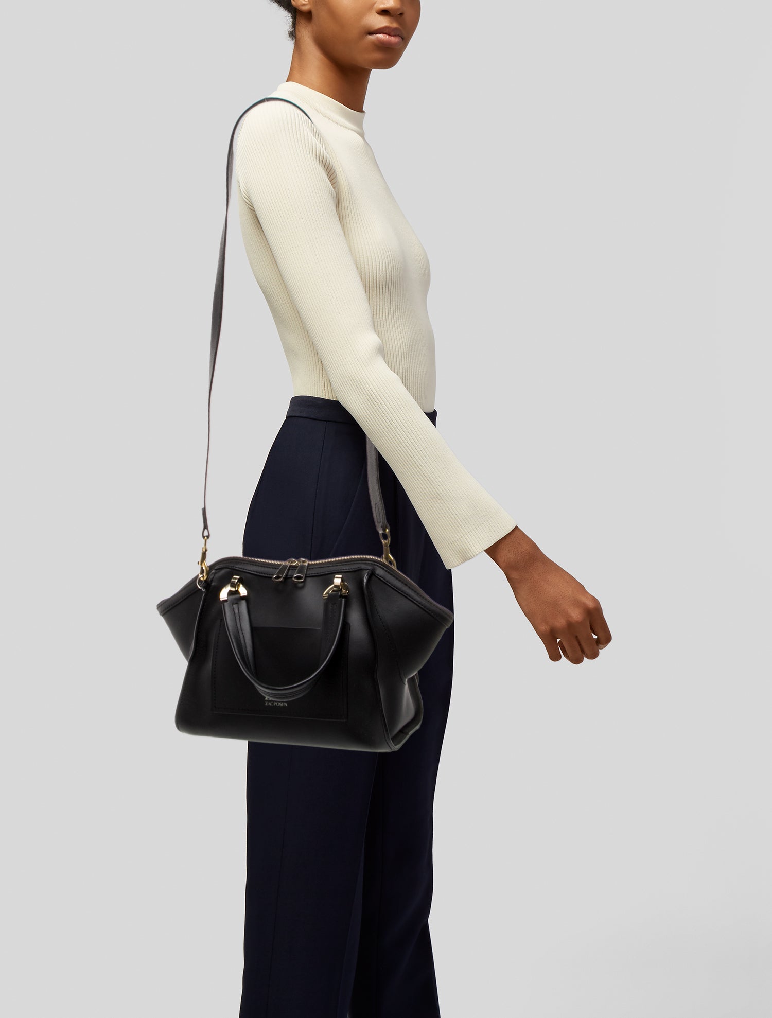 ZAC Zac Posen Leather Top Handle Bag