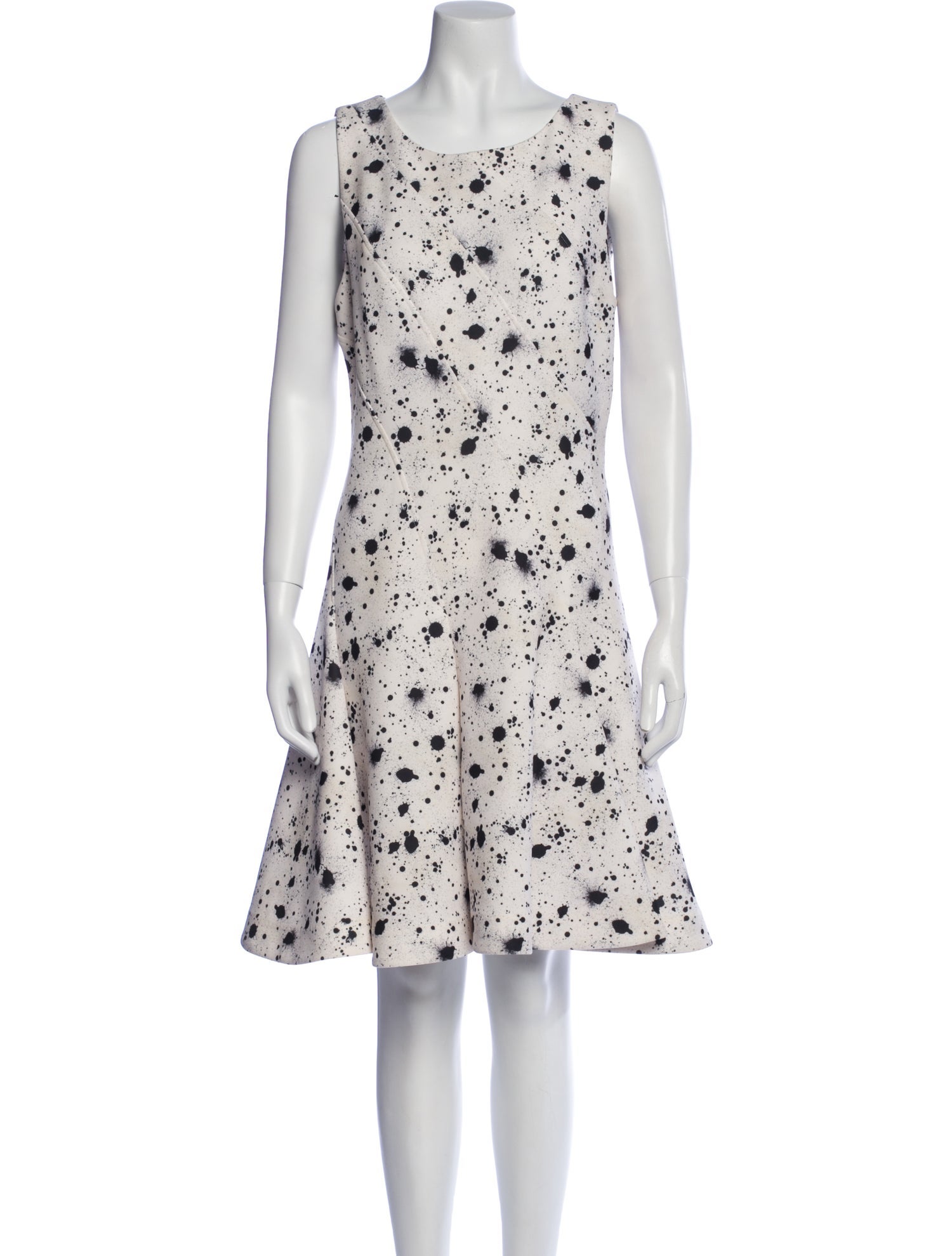ZAC Zac Posen Polka Dot Print Knee-Length Dress