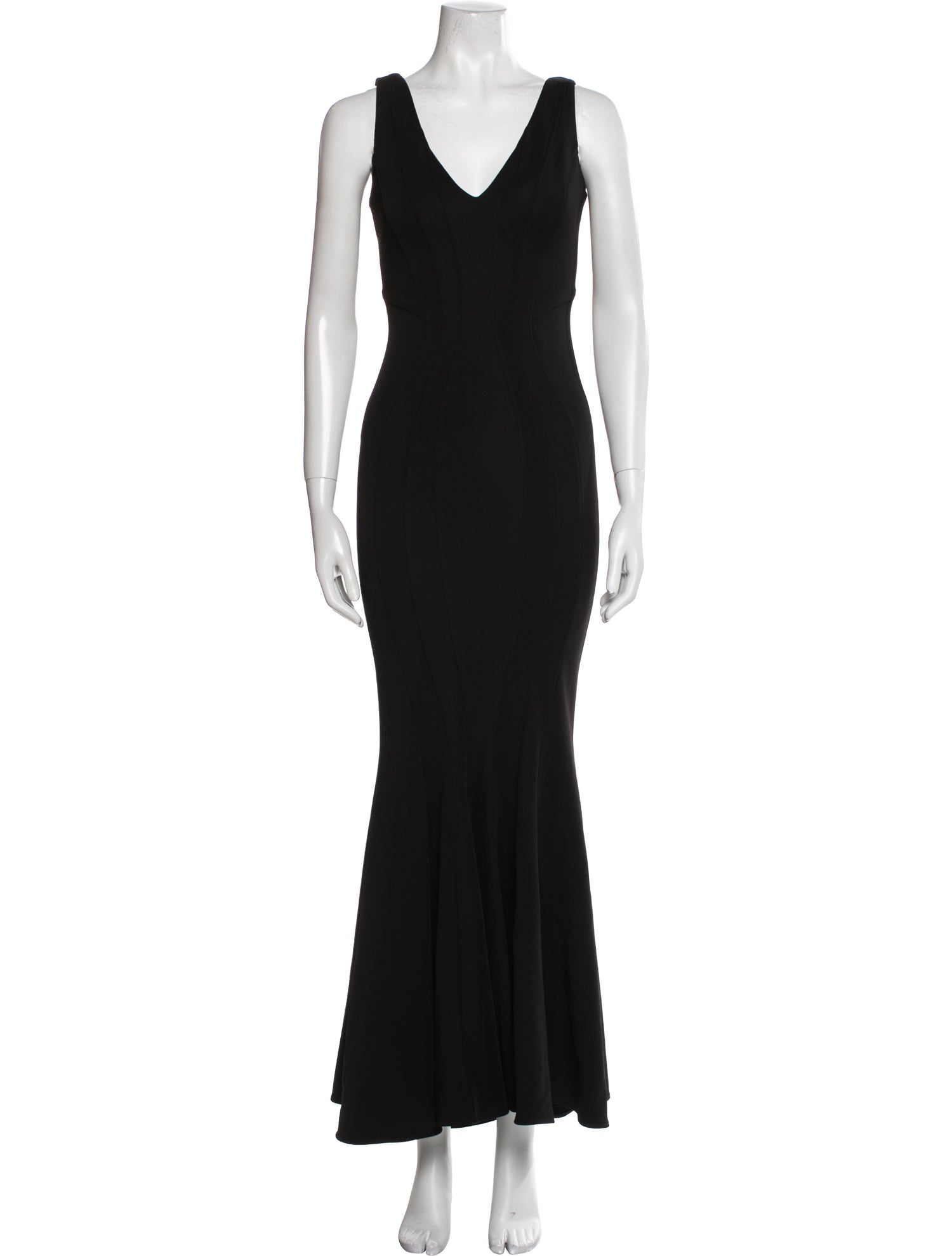 ZAC Zac Posen V-Neck Long Dress